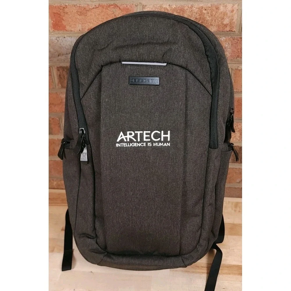 Basecamp Mt. Augusta Laptop Backpack Charcoal Gray Heathered Tech Travel Bag‎
